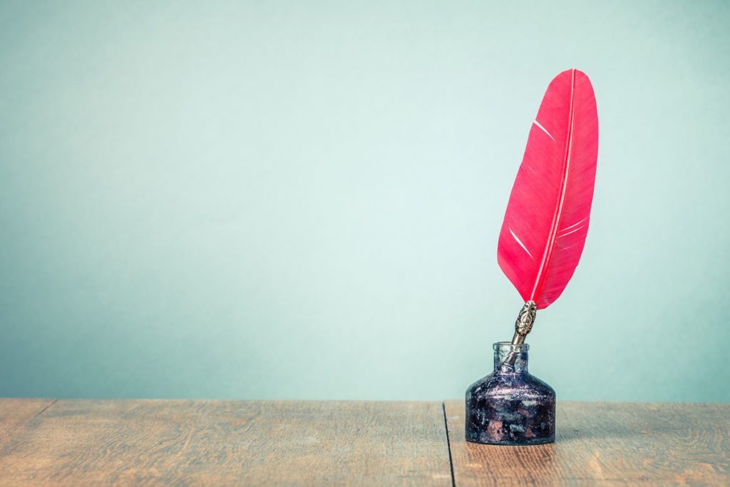 Red quill pen image for can anyone make a will blog