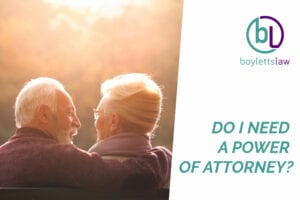 Couple sat on bench image for Power of Attorney blog