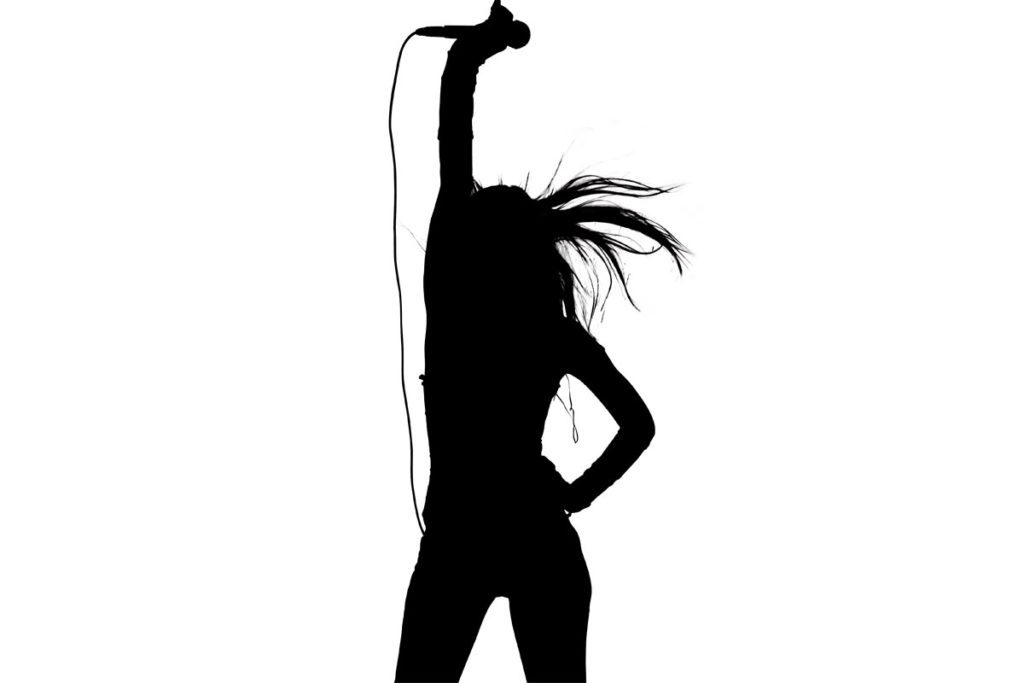 Silhouette of female singer image for Free Britney blog