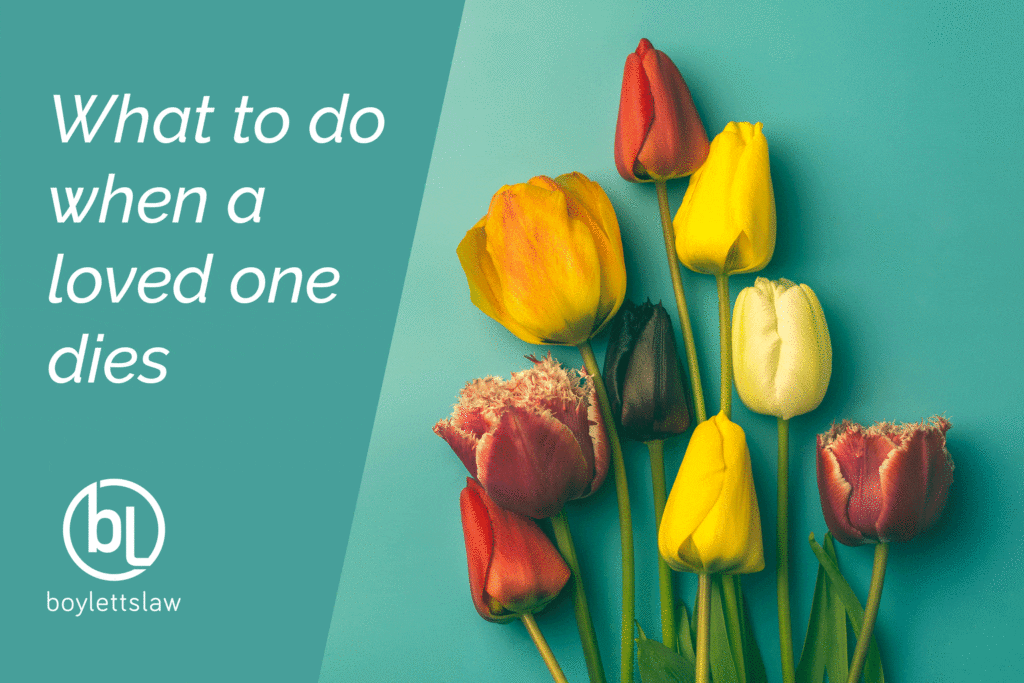 What to do when a loved one dies image of tulips